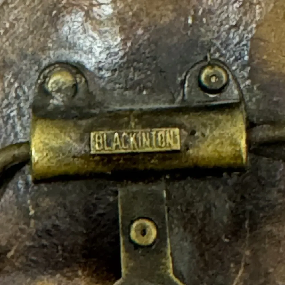 BLACKINTON Indian Head Chief Vtg Antique Art Deco Belt Buckle Gold Tone Bronze
